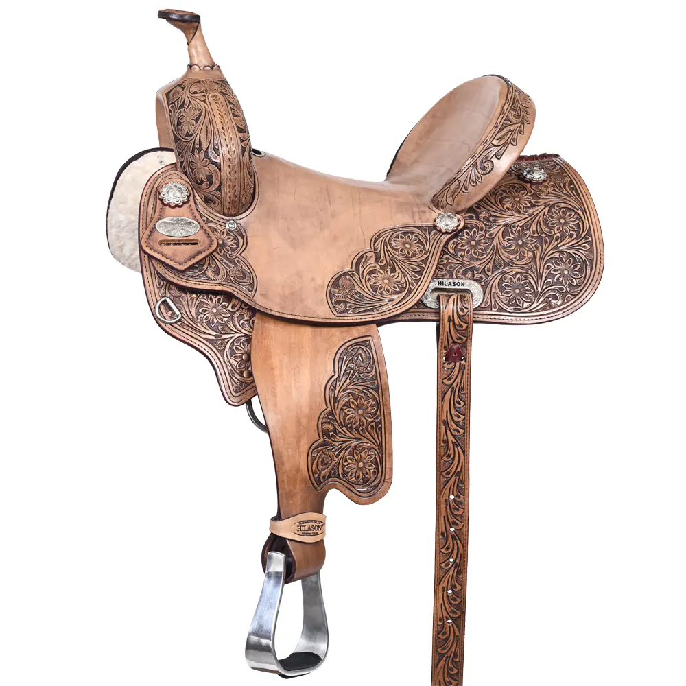 HILASON Western Horse Barrel Trail Saddle Pleasure & Endurance Riding Brown