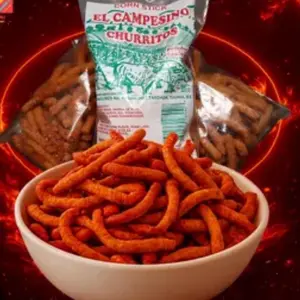 Dried Traditional Crispy Corn Sticks Snack Set, 2-Pack, Made with Wheat Flour, Corn Flour, Pork Lard and Additives, 2.99g per Serving