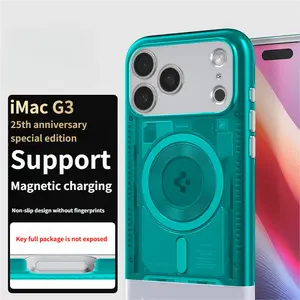 2025 [26th Anniversary Edition iMac G3] Spigen Compatible Apple iPhone 17 Pro Max Phone Case New Candy Color Silicone New Anti-drop Mag Magnetic Camera Button Protective Cover