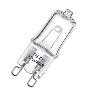 24 Pack G9 Halogen Bulbs,120v 40w Bulb Mini Spotlight Bulbs 2 Pin Clear Capsule Lamp Bulb,Dimmable 2700K Warm White Light Bulbs