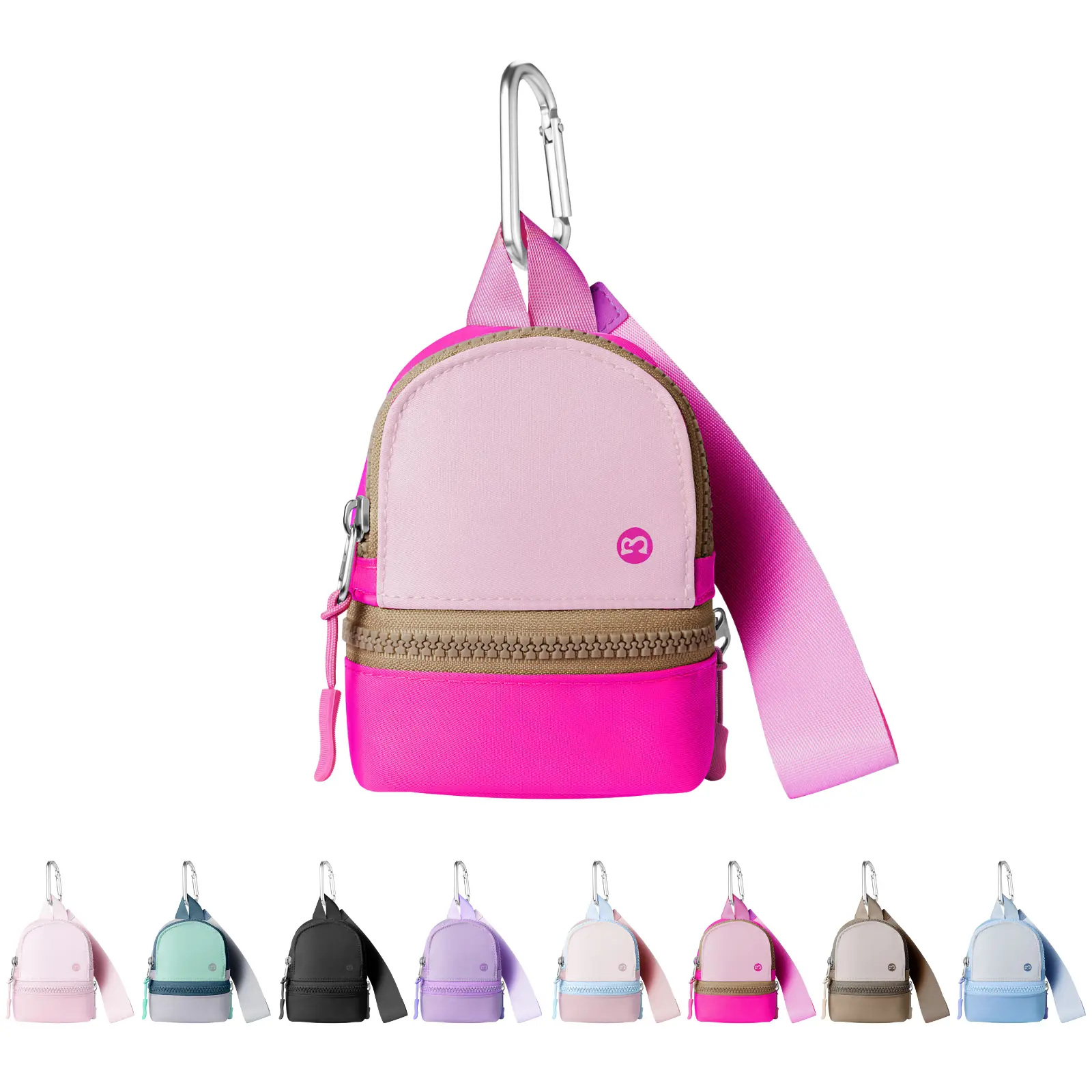 Babysun Mini Backpack Keychain Wristlet Pouch Small Change Coin Purse Cute Zipper Wallet With 3 RFID Card Slots For Women/Men/Kids