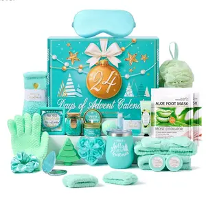 Advent Calendar 2025 Adult Women Teens, 24 Day Countdown Calendar with Christmas Tumbler Bath Salt Bomb Spa Gifts Christmas Basket Stuffers for Mom Wife Sister