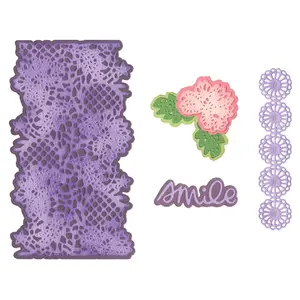 Sizzix Thinlits Die Set 11PK - Lovely Lace by Vicki Boutin