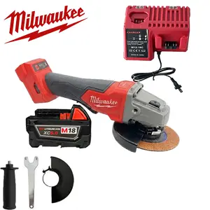 Milwaukee M18  4-1/2” Brushless Cordless Angle Grinder with RAPIDSTOP Brake, Extended Long Runtime for Mechanics & Construction Jobs
