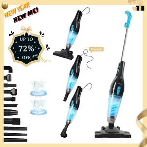 [Mother's Day Gifts]INTERCLEANER 1701 Portable Corded Stick and Handheld Vacuum, 15KPa Suction, 400W Motor, 12-in-1 Lightweight Bagless Cleaner for Hardwood Floors, Carpets, Cars & Pet Hair — NewYearNewMe