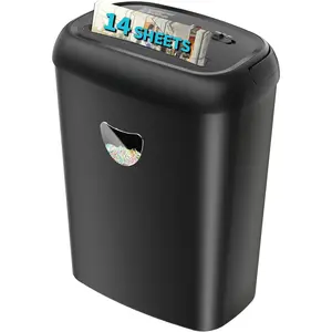 Office Paper Shredder,14-Sheet  Cut with 6.6-Gallon Basket, High  Level P-4,3-Mode Design Shred Card/CD/Paper
