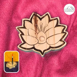 Vape Pen Holder - Lotus Flower - Solid Wood, Holds 510 Thread Vape Pens &/or Cartridge