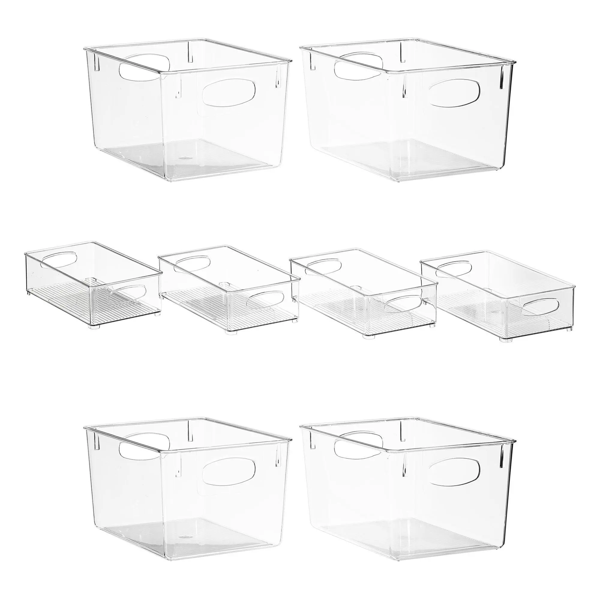 Sorbus Set of 8 Clear Fridge Organizer Containe rs and Bins Sorbus Set of 8 Clear Fridge Organizer Containe rs and Bins