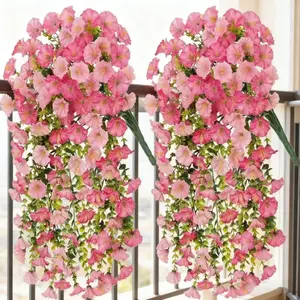45-inch morning glory vine branches, eucalyptus artificial flowers, Artificial Hanging Plant, wedding scene decoration, home decoration, green plants, wholesale, Faux Flower Decoration