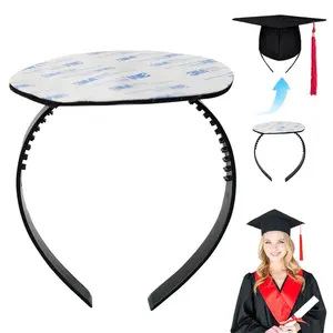 Graduation Cap Headband Comfortable&Sturdy Grad Cap Headband for Graduation Insert Graduation Decorations Hair Accessories Photo Props Unisex Graduation Gifts(1 Set,Grad Cap Not Included)