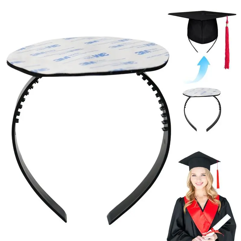 Graduation Cap Headband Comfortable&Sturdy Grad Cap Headband for Graduation Insert Graduation Decorations Hair Accessories Photo Props Unisex Graduation Gifts(1 Set,Grad Cap Not Included)