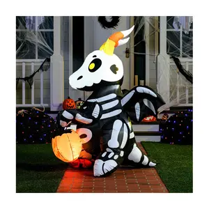 Joiedomi 5 ft Cute Skeleton Dragon Inflatable Decoration