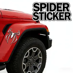 New Cool Realistic Spider Car Sticker, Multiple Colors Available, Car Exterior Modification Decal, Body Door Decoration, Universal Fit