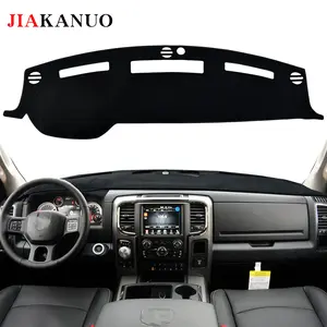 JIAKANUO Dash Cover Mat for  Dodge Ram 1500 2500 3500（2010-2018） Dashboard Pad Carpe Sunscreen Heat Insulation Anti Glare Reflective Protection Black Polyester with Silicone Anti Slip Particles