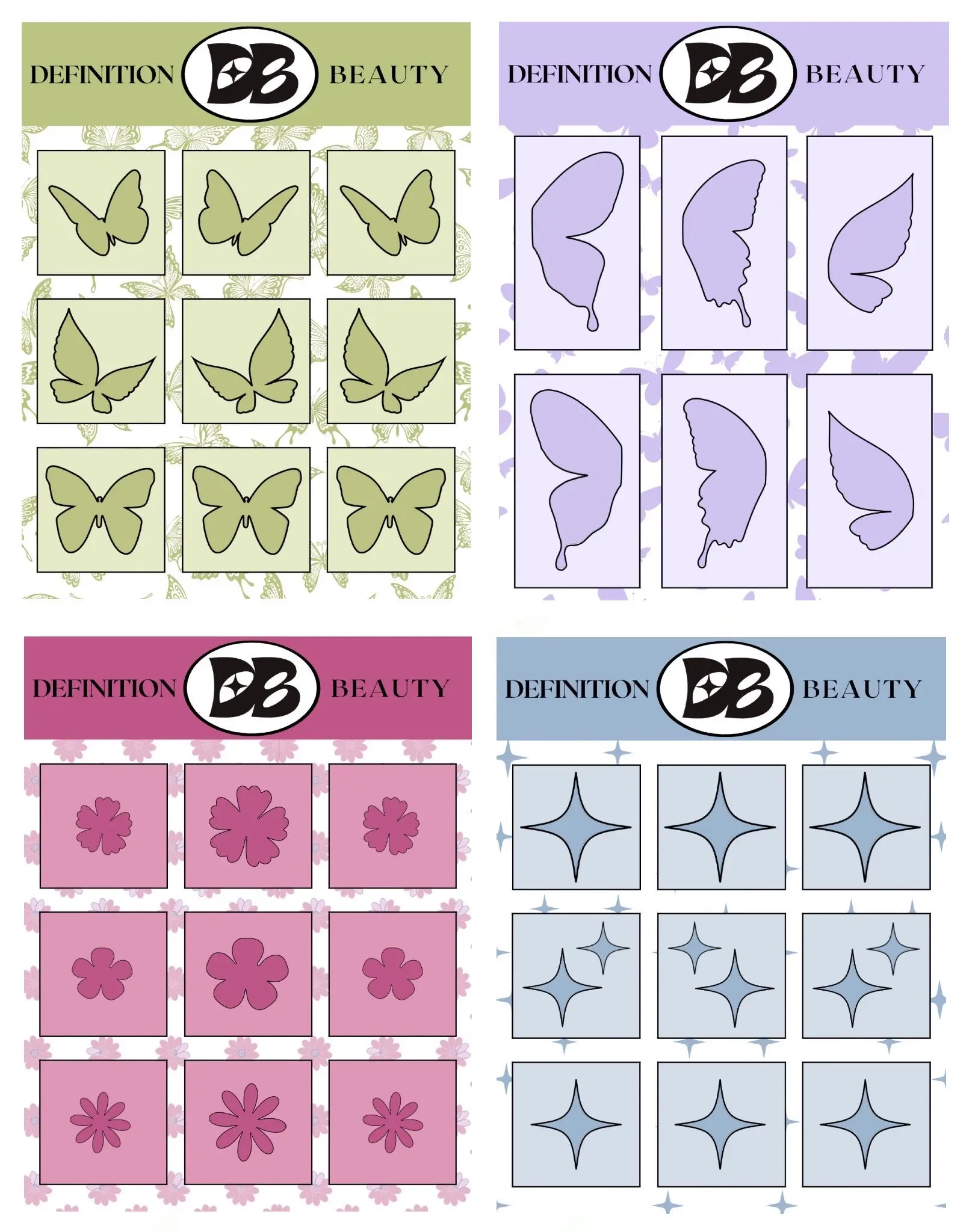 The Fairy Collection - Makeup Stencils
