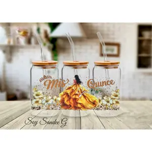 Mis Quince Yellow - UVDTF Wrap for cups/hard surfaces sticker