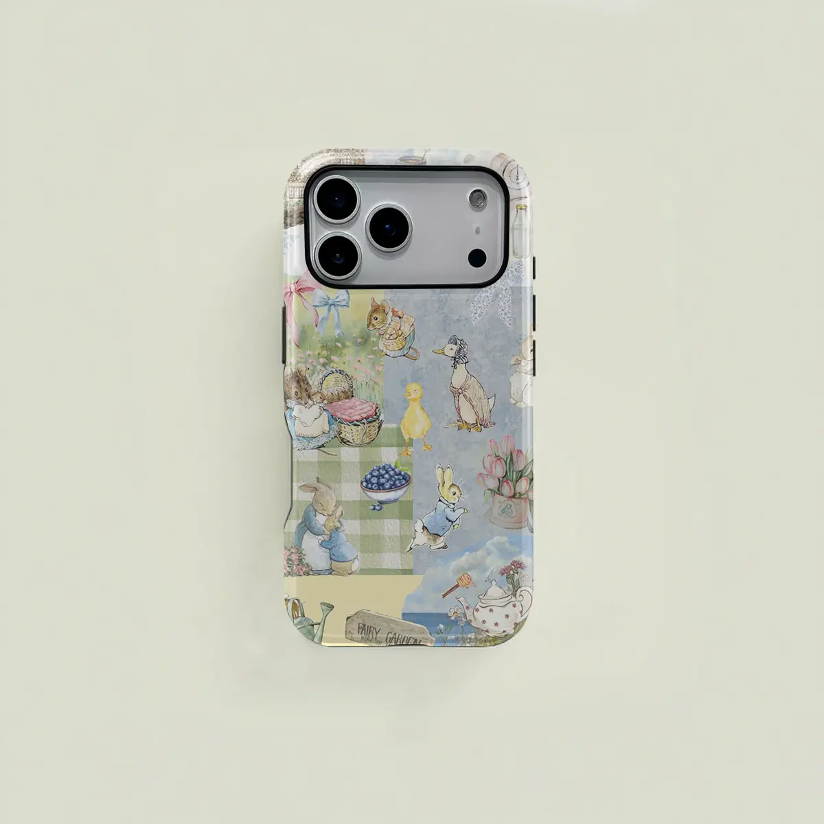 TPU Fairy Tale Animal Rabbit Pattern Double Layer Protective Smartphone Casing, Creative Personalized Gift for iPhone 17/16/15 Pro/14/13/12/11 Pro Max & Samsung Galaxy S25/S24/S23 Ultra - Cellphone Protection Accessory