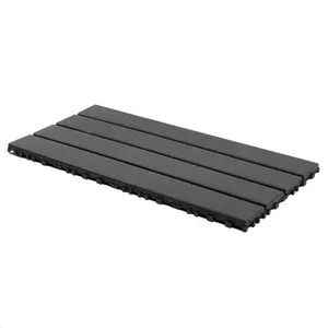 24 pieces of outdoor terrace deck tiles, DIY interlocking decking floor tiles, easy to install patio tiles, suitable for indoor and outdoor DARK GRAY