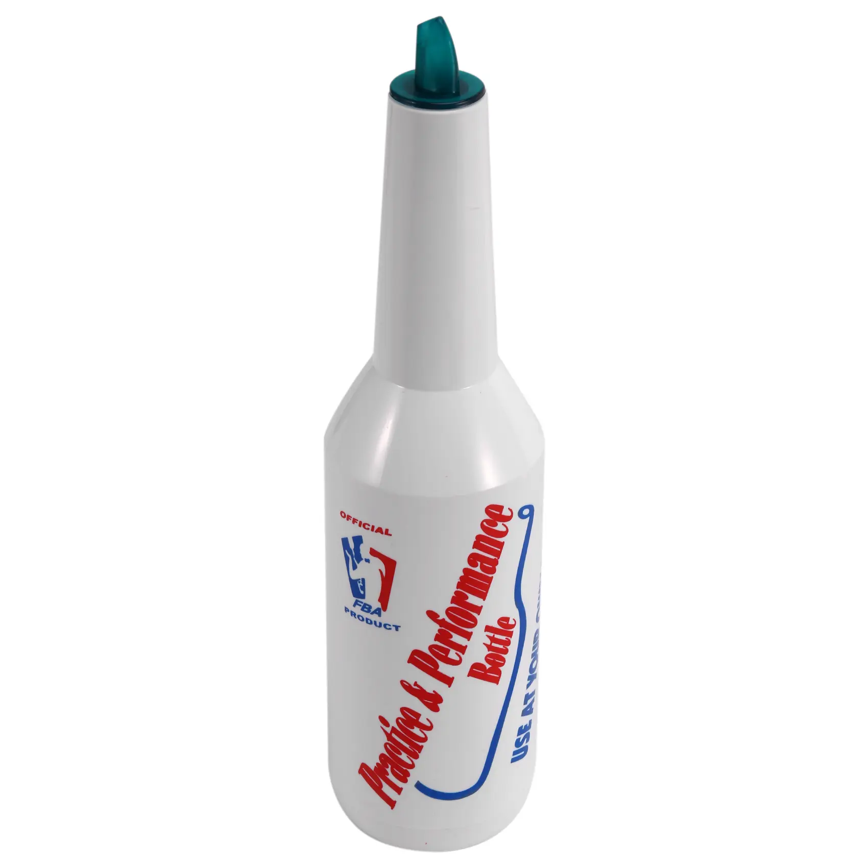 1L White Plastic Flair Bartender Practice Container with Cover - Colorful, Well-Designed Bar Pub Bottle, Easy-to-Handle Fitness Exercise Machine Accessory for Wine Cocktails