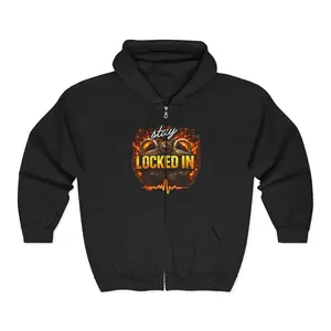 Stay Locked In Unisex Heavy Blend™ Full Zip Hooded Sweatshirt