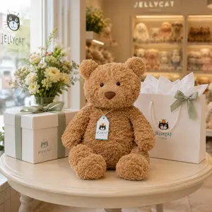 100% Authentic Jellycat Bartholomew Bear Plush - 40cm Soft Brown Stuffed Teddy Bear with Original Tag & Gift Bag, Luxury Baby Birthday Gift Toy