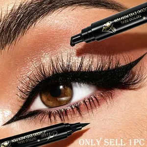 Smudge-proof Wing Stamp Eyeliner Waterproof Sweat-proof Transfer-proof Easy Cat Eye with Stamp Long-lasting Defined Eye Makeup
