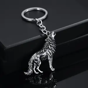 [Wolf Keychain Pendant] 1pc Stylish Wolf Keychain Pendant - Fashion European and American Vintage Personality Accessory for Men's Keys, Bag Pendant Decoration