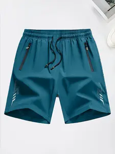 Men’s Ice Silk Straight-Leg Shorts – Lightweight Summer Loose Fit Quick-Dry Sports/Running/Basketball Casual Fitness Beach Pants