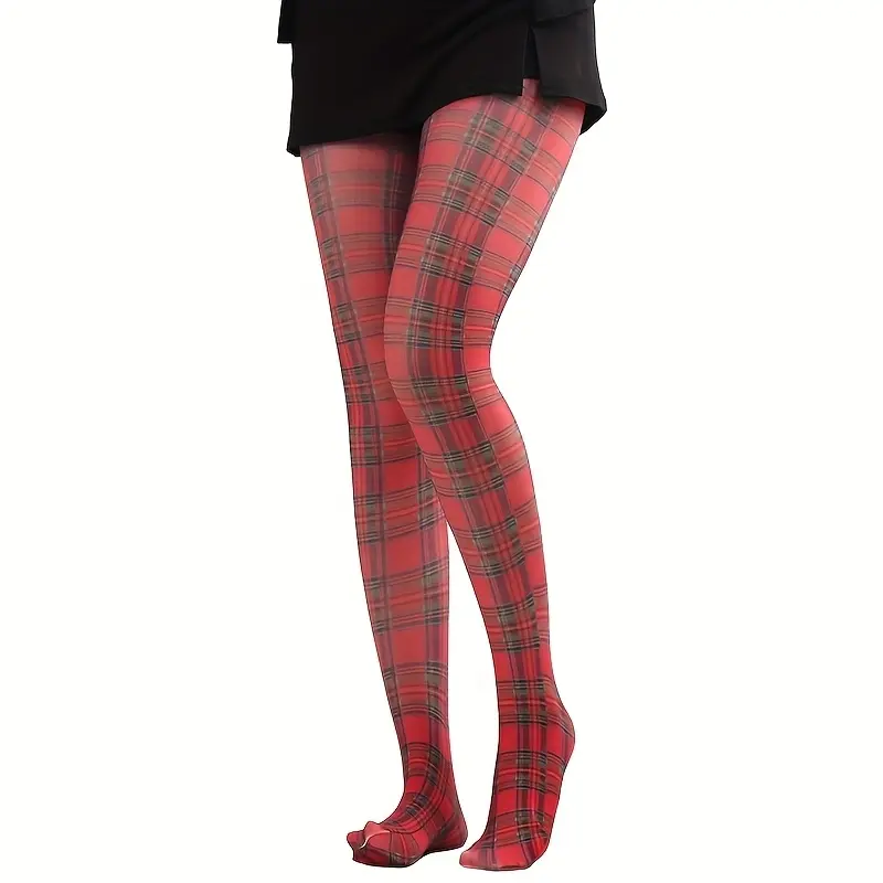 Fashionable Tight Leggings, 70D High-Elastic Base Pants For Autumn And Winter, Featuring Heart Patterns, Checkered Designs, Plaid, And Slightly Sheer Stockings