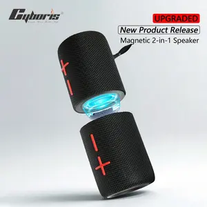 [Magnetic Edition] Portable Bluetooth Speaker with Subwoofer 2-in-1 Bluetooth Speaker Modern Style Bluetooth 5.3 Connection Use it while traveling. A must-have for music lovers who want to catch up on TV dramas. Audio Black