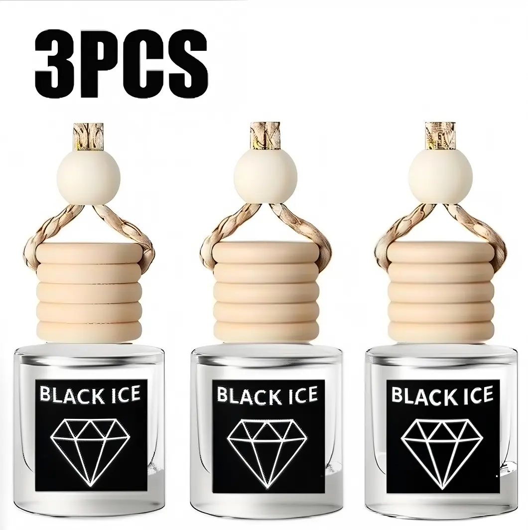 3PCS Car Air Fresheners Hanging Scent Oil Diffuser, EXOVAN 8ML Natural Fruit Juicy Perfume, Long Lasting 3 Scents for Car & Home Gifts