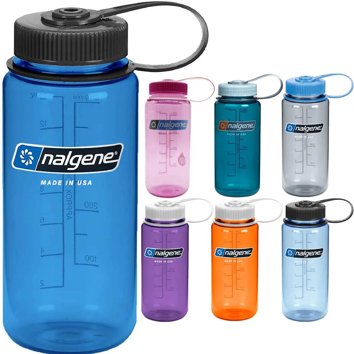 Nalgene Sustain 16 oz. Tritan Wide Mouth Water Bottle, Portable, Reusable