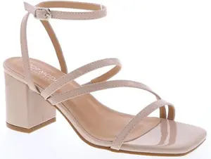 ALI-6 WOMAN HEEL OPEN TOE CROSS STRAPS WITH SHORT CHUNKY HEEL