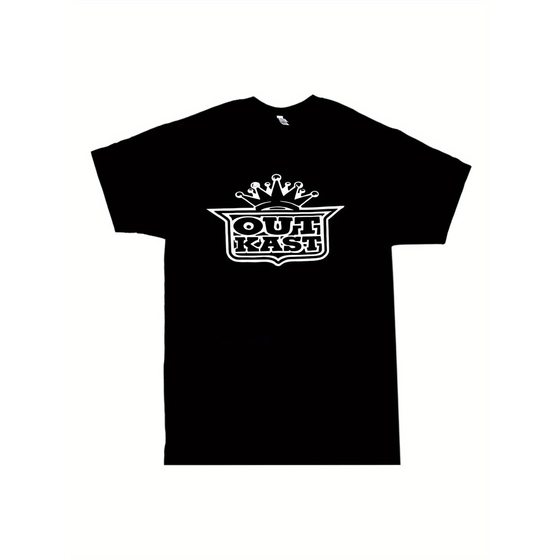 Men's Outkast Geometric Casual Crew Neck Short-Sleeve Pure Cotton T-Shirt - Apparel, All Seasons, Easter, Asymmetrical, Letter Graphic Print, Breathable Soft Fabric, Menswear, S-4XL Sizes