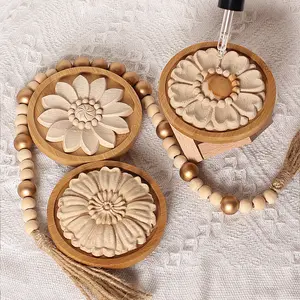 Upgraded Large Detachable Handmade Wooden Essential Oil Diffuser, Aromatherapy Scent Diffuser, Natural Aroma Distributor for Bedroom Office Gift (no Oil)