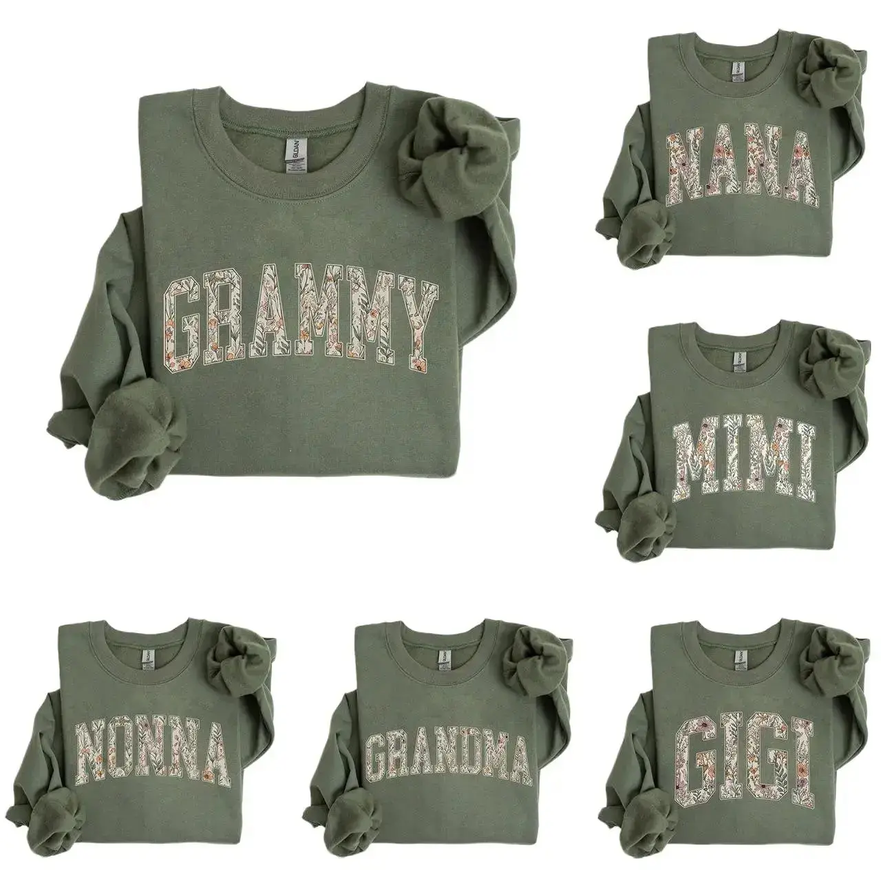 Personalized Mama Sweatshirt, Custom Grandma Sweatshirt, Mothers Day Gift, Mimi Sweatshirt, Floral Gigi Grammy Nana Meme Nanny Granny Shirt-women's sweatshirt