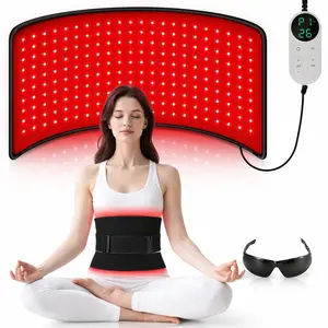 Red Light Therapy for Body, Infrared Light Therapy for Shoulder Waist Muscle Pain Relief, Upgraded 3 in 1 Led Beads, 660nm Red Light &850nm Near Infrared Light Therapy Belt Wrap Timer Remote Control