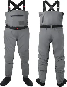 Breathable Stocking Foot Chest Waders for Men & Women, Lightweight Waterproof Fishing Waders, Durable Nylon Chest High Waders for Fly Fishing