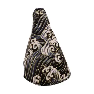 JDM Black Wave Blossom Sakura Shift Boot Cover Universal AT/MT Transmission V2