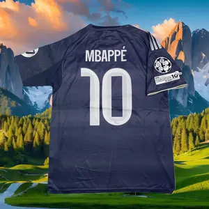 2025/2026 season new away football jersey Mbappé 10 gray and black jersey