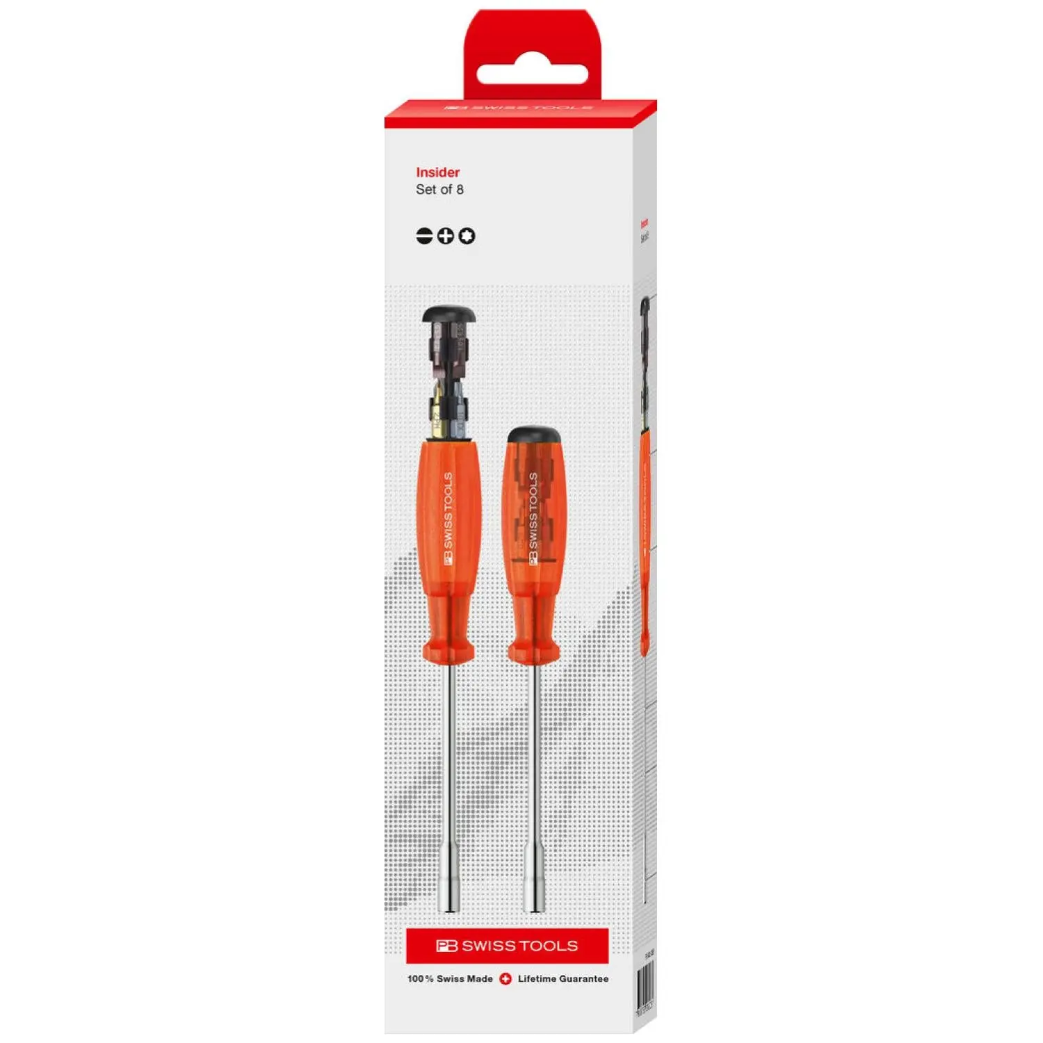 PB Swiss PB 6465.CBB Insider Long – Universal Holder for 1/4 Inch Bits Slotted, Phillips, TORX®, 9 Pcs