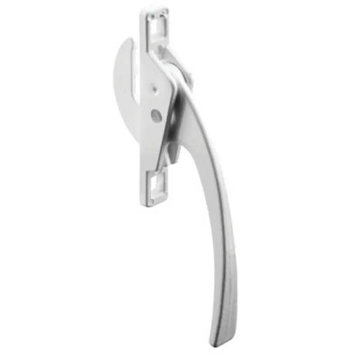Prime Line Universal Steel Casement Window Locking Handle for Aluminum Windows - White Finish, 0.21 lbs, 2.87x2.87x0.21", Accepts 1/8 in Security Pin