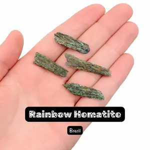 GEM JAR Rainbow Hematite - Several pcs 1-5pcs - Natural Iridescent Hematite - Brazil