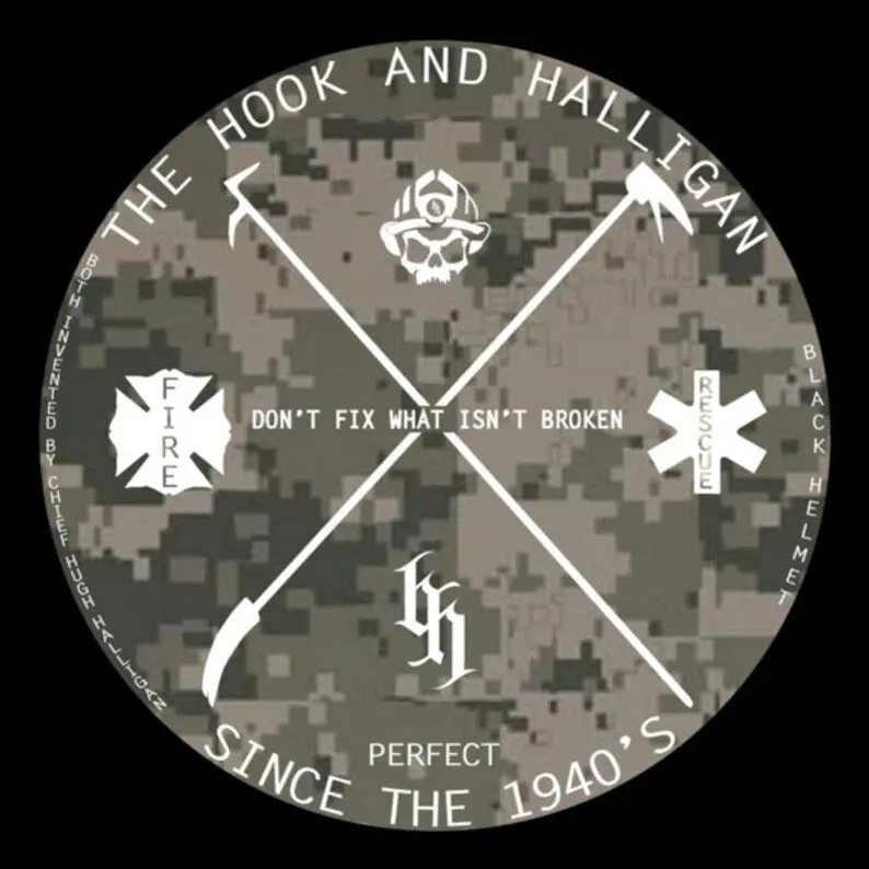 The Hook And The Halligan 1940's Laminate Decal