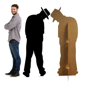 Advanced Graphics 2397 Classy Gangster Silhouette Cardboard Cutout with Stand, 69x27 in, for Party & Home Decor