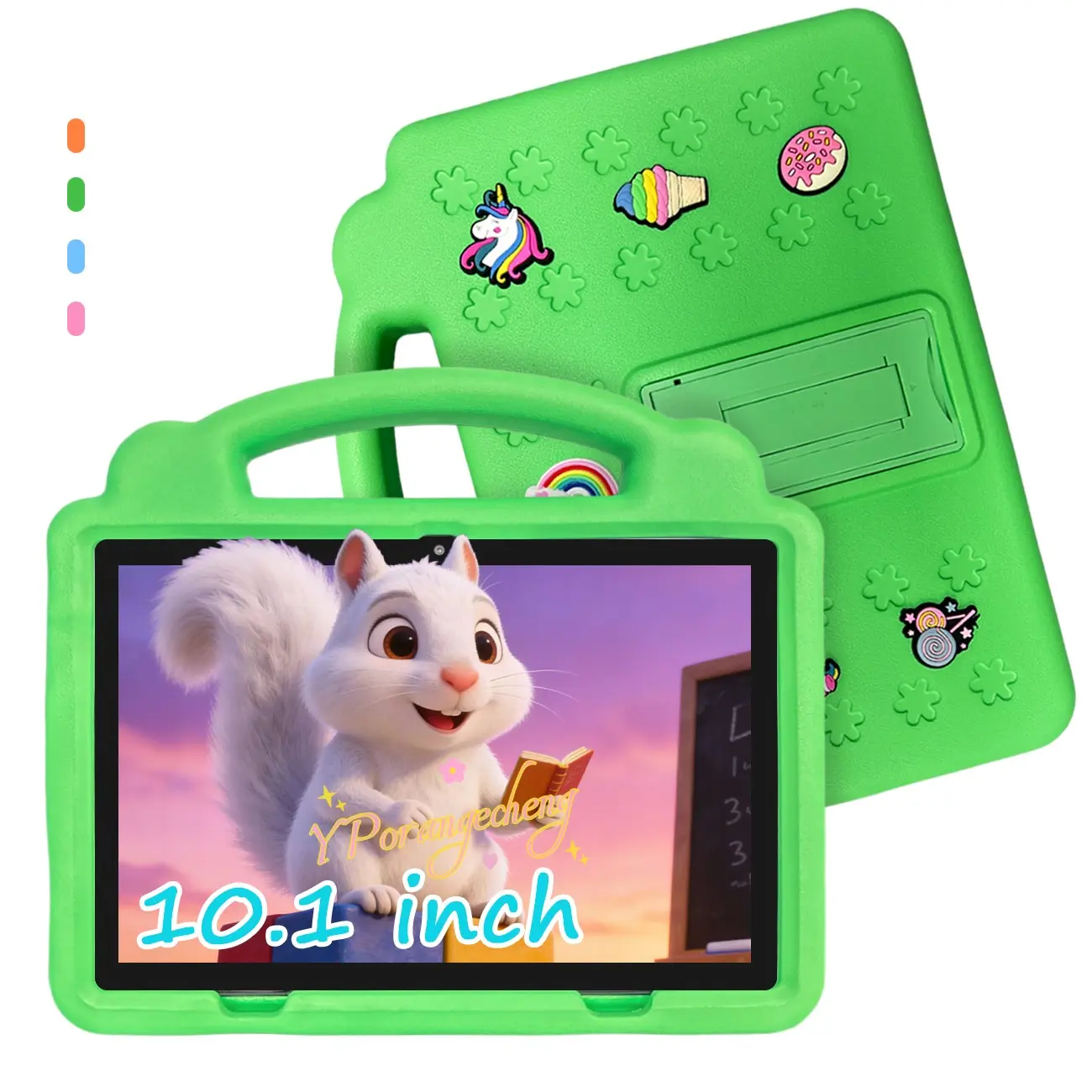 Upgraded 10.1-inch Android Learning Tablet, Learning Entertainment Tablet for students and kids: with 5G WiFi for learning and gaming, features dual rear cameras, front camera, includes a free shockproof protective case, and has parental control mode