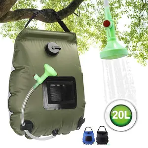 20L outdoor camping bath bag solar heat collection portable shower bag 20L outdoor shower bath packaging water bag