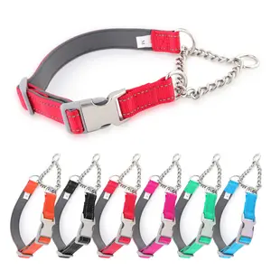 Dog half-chain collar, dog leash, pet collar, leash for large and medium-sized dogs, specially designed for large dogs Adjustable Stainless Steel Martingale