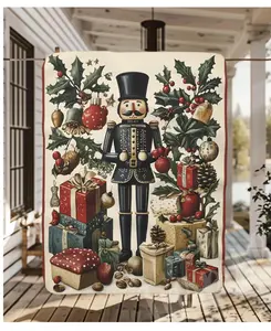 Vintage Christmas Nutcracker Blanket Vintage Nutcracker Sherpa Fleece Blanket Vintage Christmas Blanket Holiday Winter Home Decor