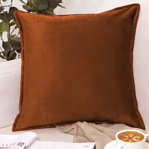 French Vintage Solid Color Velvet Pillow, Living Room Sofa Cushion, Bedroom Bedside Pillow, Luxurious Velvet Pillow Cover (no Insert), Bedroom Decorative Accessories